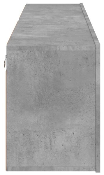2 db betonszürke falra szerelhető TV-szekrény 80 x 30 x 41 cm