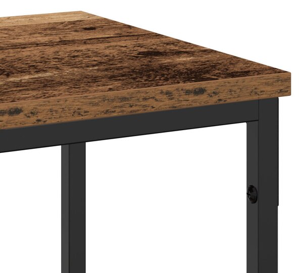 Konzolasztal Régi Fa 200x30x75 cm Műanyag Fa és Acél