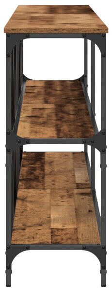 Konzolasztal Régi Fa 200x30x75 cm Műanyag Fa és Acél