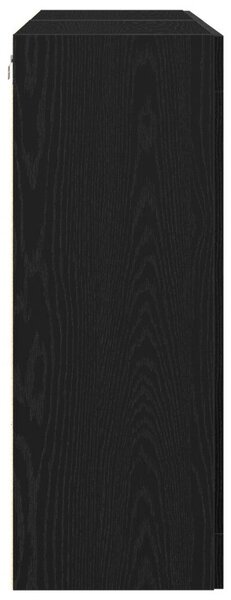 Fali Szekrények 2 db Fekete Tölgy 69,5x34x90 cm Gyártott Fa