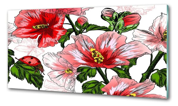 Konyhai hátfalpanel Hibiszkusz