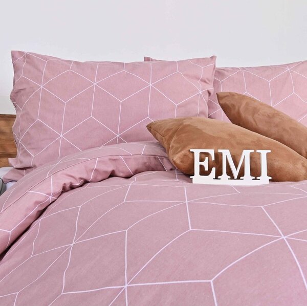 EMI Alya rosa flanel ágyhuzat, A standard egyszemélyes ágy szett tartalma: 1x 140x200 + 1x 70x90