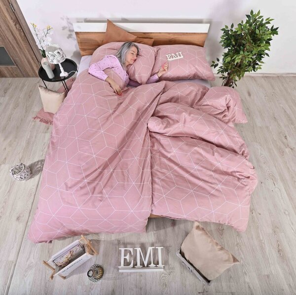 EMI Alya rosa flanel ágyhuzat, A standard egyszemélyes ágy szett tartalma: 1x 140x200 + 1x 70x90