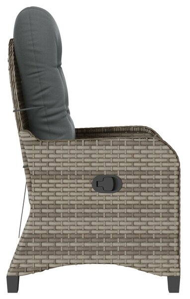 Fotel párnával Szürke Poly Rattan