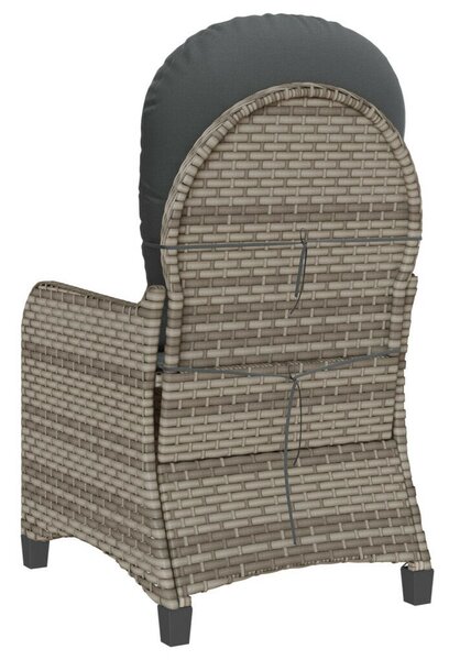 Fotel párnával Szürke Poly Rattan
