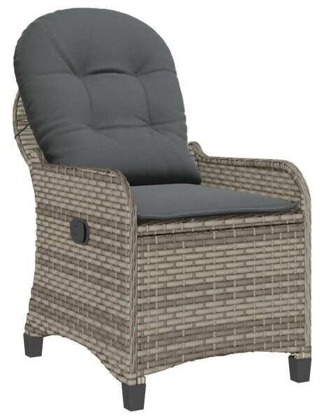 Fotel párnával Szürke Poly Rattan