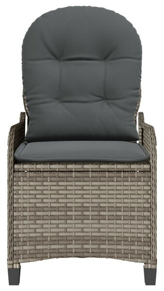 Fotel párnával Szürke Poly Rattan