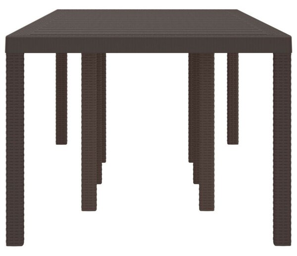 Kerti Asztal Barna 250x100x73 cm Műrattan