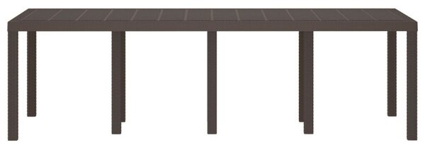 Kerti Asztal Barna 250x100x73 cm Műrattan