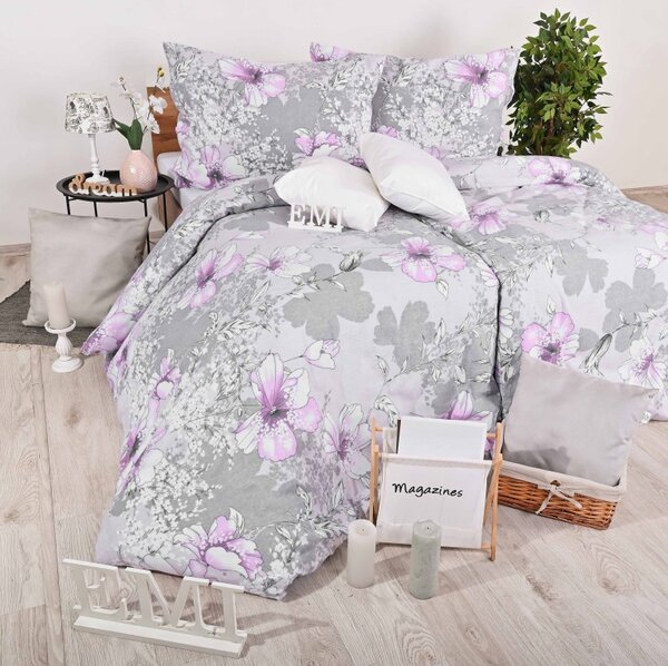 EMI Violet flanel ágyneműhuzat, A standard egyszemélyes ágy szett tartalma: 1x 140x200 + 1x 70x90