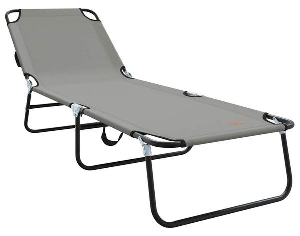 VidaXL Összecsukható nyugágy 2 pcs Szürke 56 x 189 x 87cm szövet