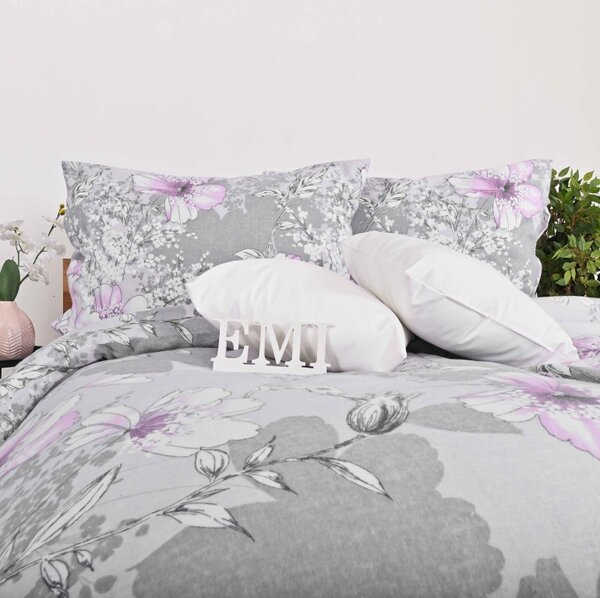 EMI Violet flanel ágyneműhuzat, A standard egyszemélyes ágy szett tartalma: 1x 140x200 + 1x 70x90