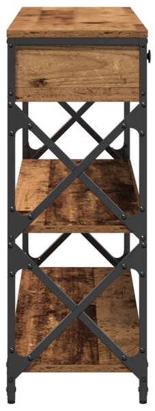 Tábla Régi Fa 100x28x75 cm Műanyag Fa és Acél