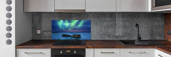 Hátfal panel konyhai Aurora borealis