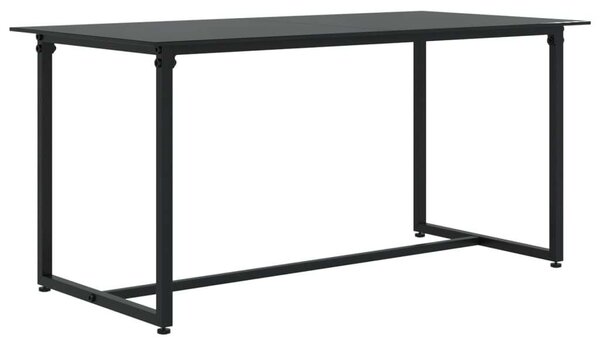 4 részes fekete polyrattan kerti bútorszett párnákkal