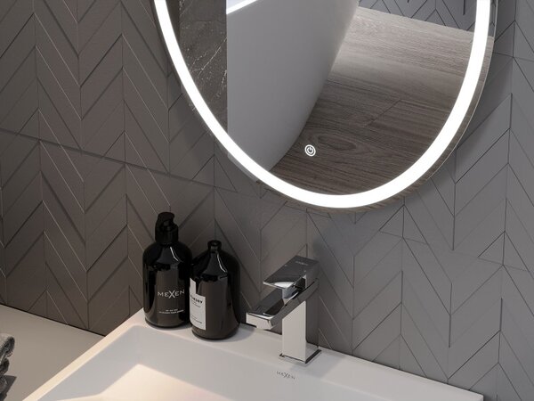 Mexen Elz 50 x 70 cm-es, LED 6000K, páramentes fürdőszobai tükör - 9802-050-070-611-00