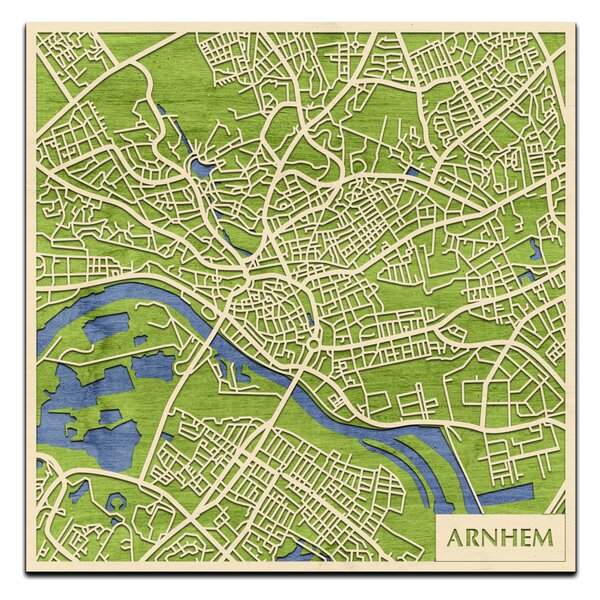 Arnhem 3D fa várostérkép fali dekoráció – Natura Products