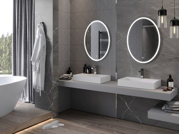 Mexen Elz világító fürdőszobai tükör 60 x 80 cm, LED 6000K, páramentesítő - 9802-060-080-611-00