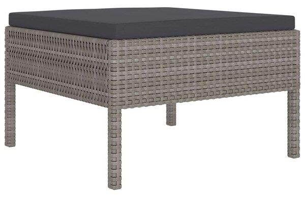 VidaXL Polyrattan Kerti Ülőgarnitúra - 5 részes - Szürke