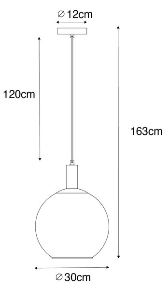 Design lógólámpa fekete aranyszínű üveggel - Bert