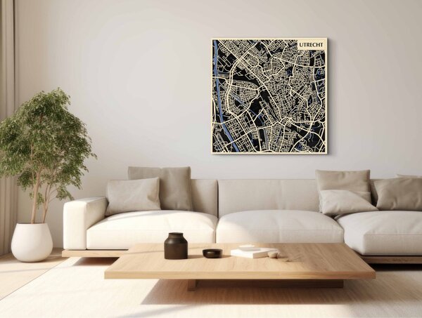 Utrecht 3D fa várostérkép fali dekoráció – Natura Products
