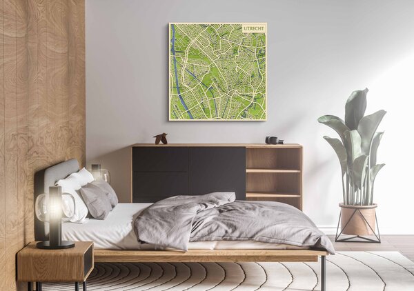 Utrecht 3D fa várostérkép fali dekoráció – Natura Products