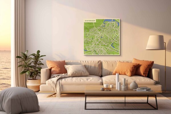 Zoetermeer 3D fa várostérkép fali dekoráció – Natura Products