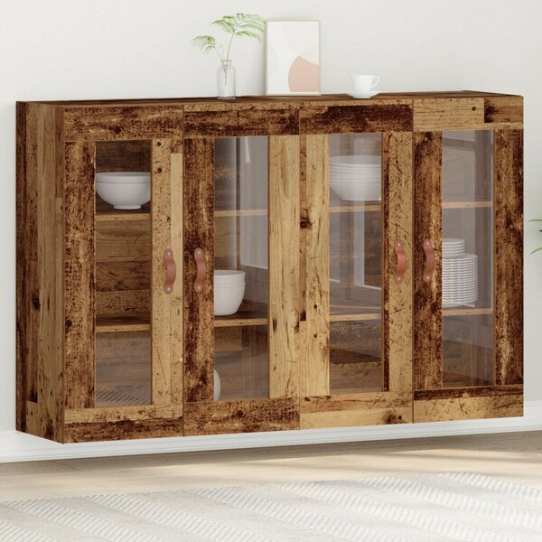 Falra Szerelhető Szekrények 2 db Régi Fa 69.5x34x90 cm Mérnöki Fa