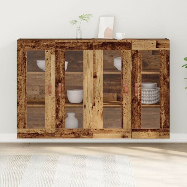 Falra Szerelhető Szekrények 2 db Régi Fa 69.5x34x90 cm Mérnöki Fa