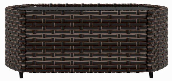 VidaXL Polyrattan Kerti Ülőgarnitúra - 3 részes, Barna