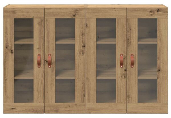 Fali Szekrények 2 db Művészi Tölgy 69,5x34x90 cm Mérnöki Fa