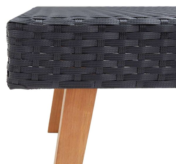 VidaXL Kerti Ülőgarnitúra - 3 részes - Fekete Polyrattan