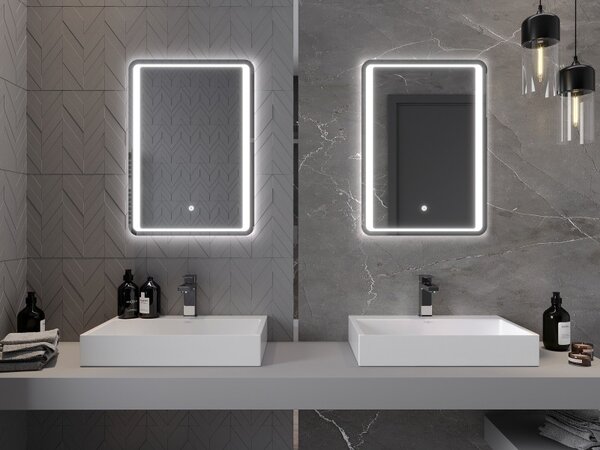 Mexen Zusa 50 x 70 cm-es, LED 6000K, páramentes fürdőszobai tükör - 9808-050-070-611-00
