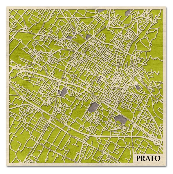 Prato 3D fa várostérkép fali dekoráció – Natura Products