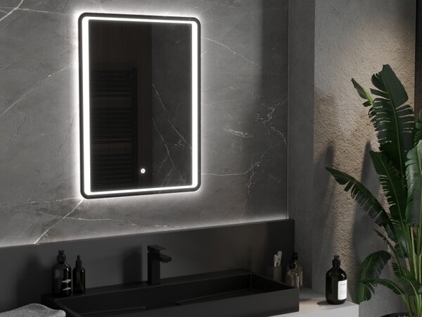 Mexen Zusa 60 x 80 cm-es, LED 6000K, páramentesített fürdőszobai tükör - 9808-060-080-611-00