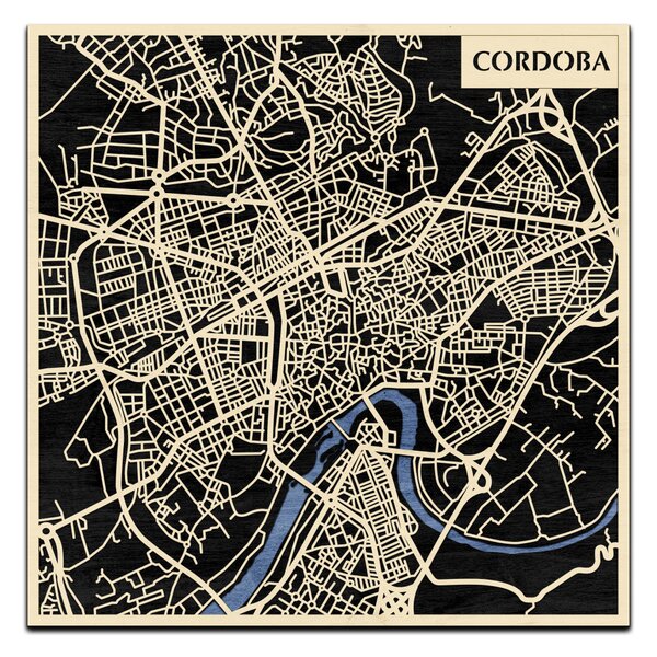 Córdoba 3D fa várostérkép fali dekoráció – Natura Products