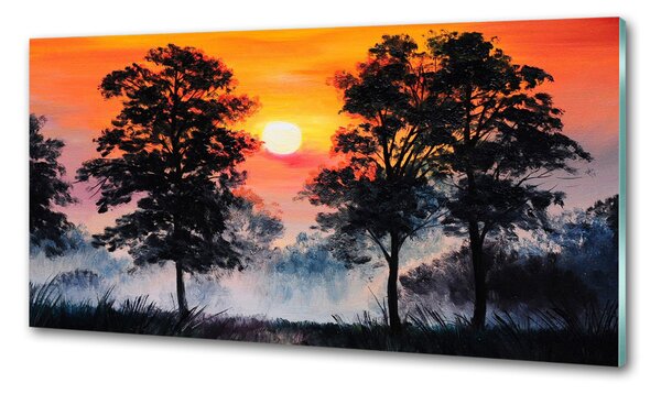 Konyhapanel Sunset erdő