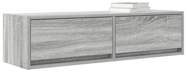 TV Szekrény Szürke Sonoma 100x31x25,5 cm Szerelt Fa