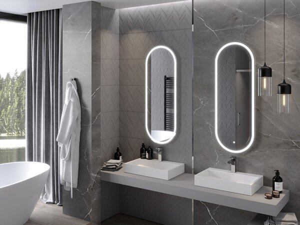 Mexen Bono megvilágított fürdőszobai tükör 45 x 120 cm, LED 6000K, páramentesítő - 9816-045-120-611-00