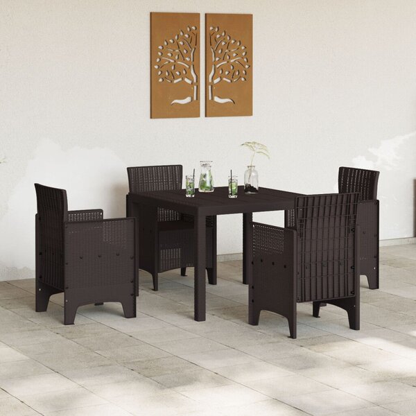 Kültéri Asztal Barna Polipropilén Négyzet 1 m Könnyű