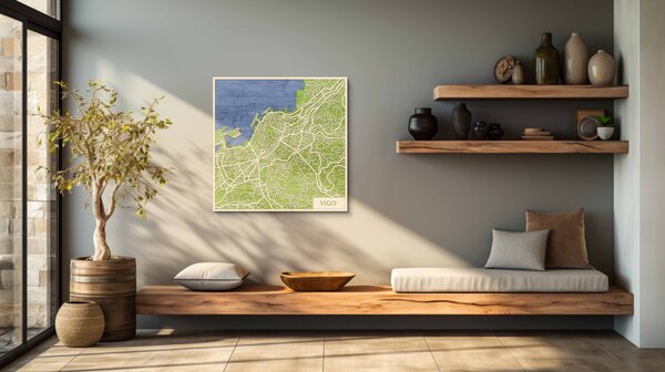 Vigo 3D fa várostérkép fali dekoráció – Natura Products