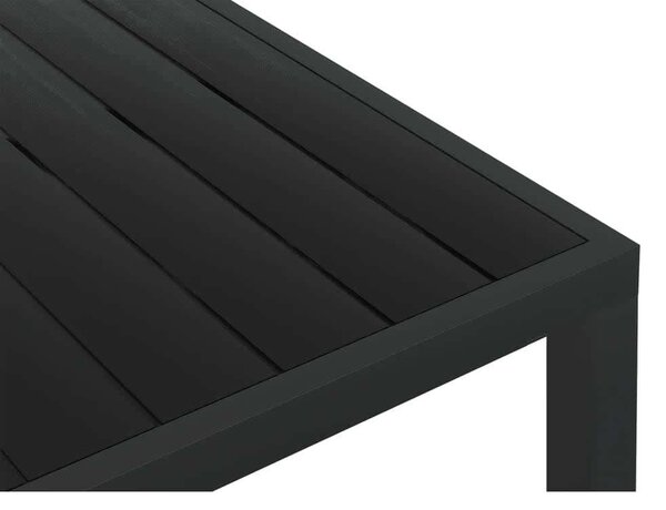 Polyrattan Kerti Étkezőgarnitúra - 7 részes - Fekete