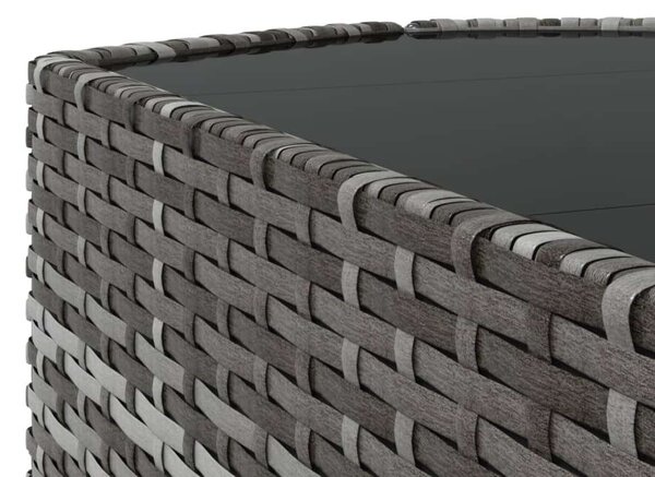 VidaXL Polyrattan Kerti Ülőgarnitúra - 4 részes, Szürke