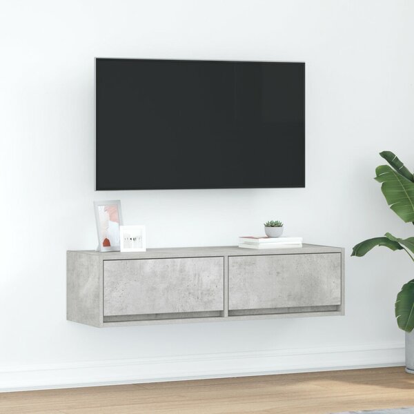 TV Szekrény Betongrey 100x31x25,5 cm Szerelt Fa