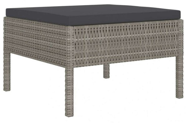 VidaXL Polyrattan Kerti Ülőgarnitúra - 6 részes - Szürke