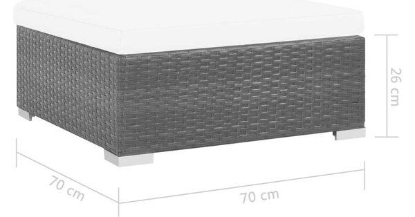 VidaXL Polyrattan Kerti Ülőgarnitúra - 7 részes