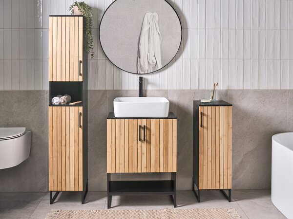 Mosdószekrény MISCANTI Bambusz 60 cm Világosbarna