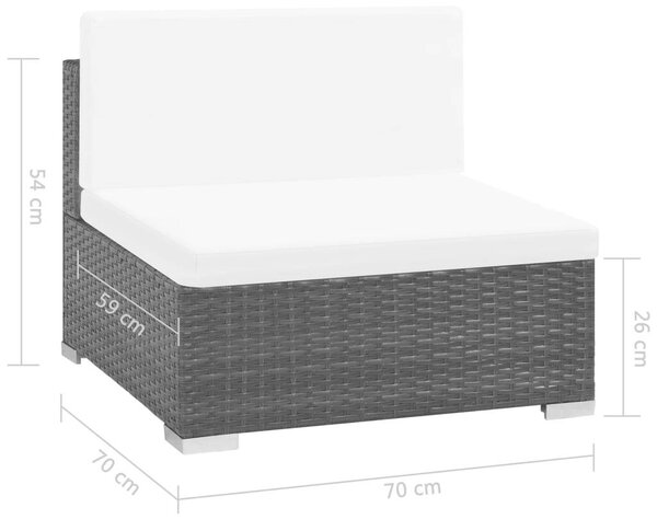 VidaXL Polyrattan Kerti Ülőgarnitúra - 7 részes