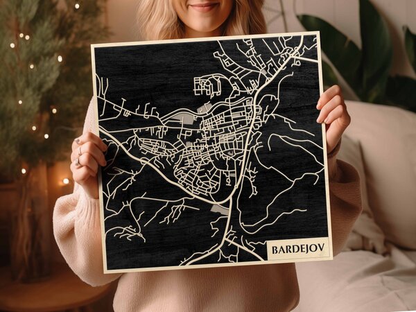 Bártfa – Bardejov 3D fa várostérkép fali dekoráció – Natura Products