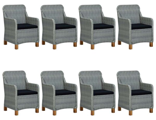 VidaXL Kültéri Étkezőgarnitúra - 9 részes - Polyrattan